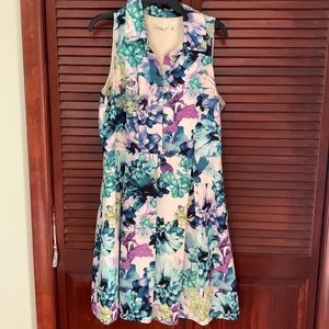 Eliza J floral pleated dress